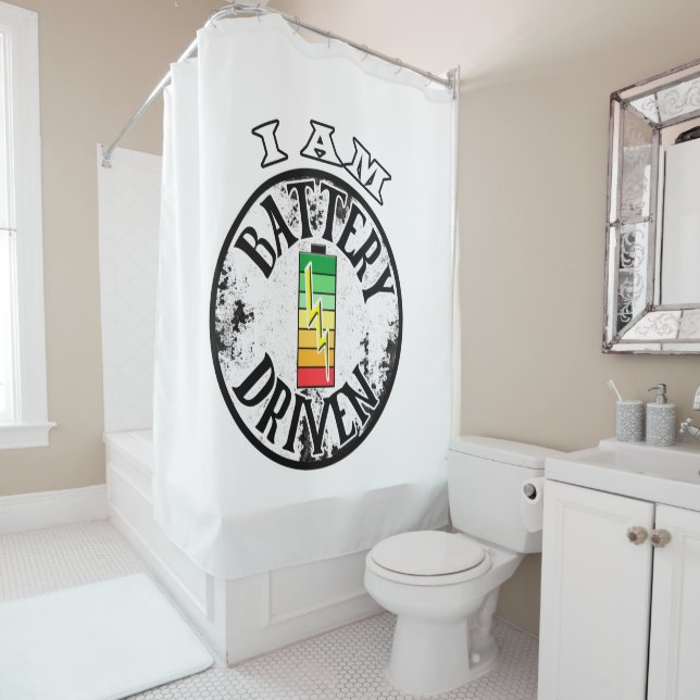 Ich bin batteriebetriebener Duschvorhang (Beispiel)