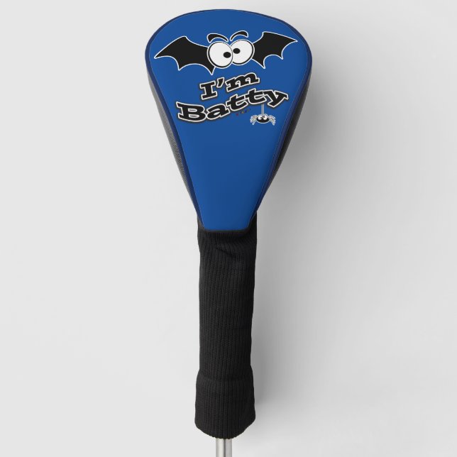 Ich bin Batty Crazy Eyes Golf Headcover (Vorderseite)