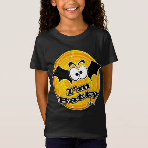 Ich bin Batty Orange und Yellow Swirl T-Shirt