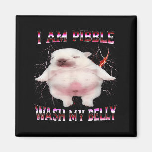 Ich bin bble wasche meinen Bauch Lustiges Hunde-Me Magnet