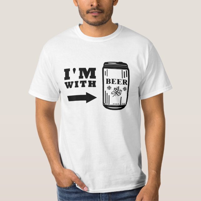 Ich bin bei Bier T-Shirt (Vorderseite)