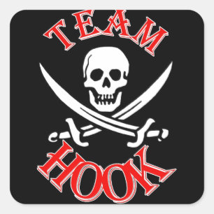 Ich bin bei Captain Hook Quadratischer Aufkleber