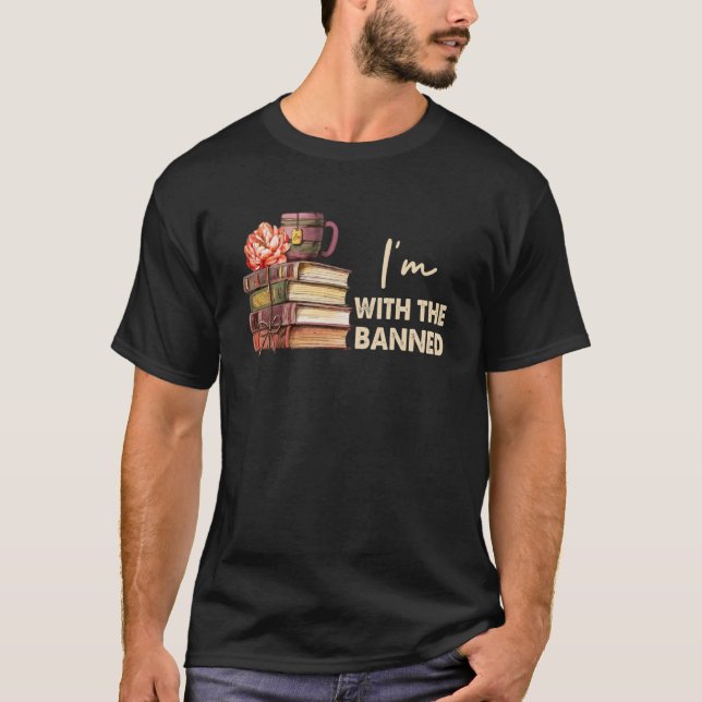 Ich bin bei der Liebe "Banned Books I Read Banned  T-Shirt (Vorderseite)