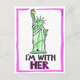 Ich bin bei ihr postkarte