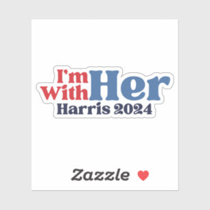 Ich bin bei ihrem Kamala Harris 2024 Vinyl Aufkleber