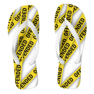 Ich bin beleidigt Absperrband nicht überqueren Flip Flops