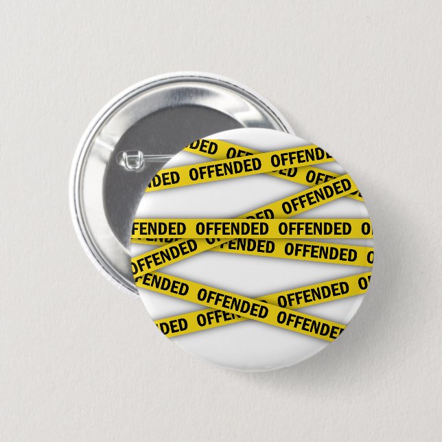 Ich bin beleidigt Polizei-Band nicht überqueren Button (Vorne & Hinten)