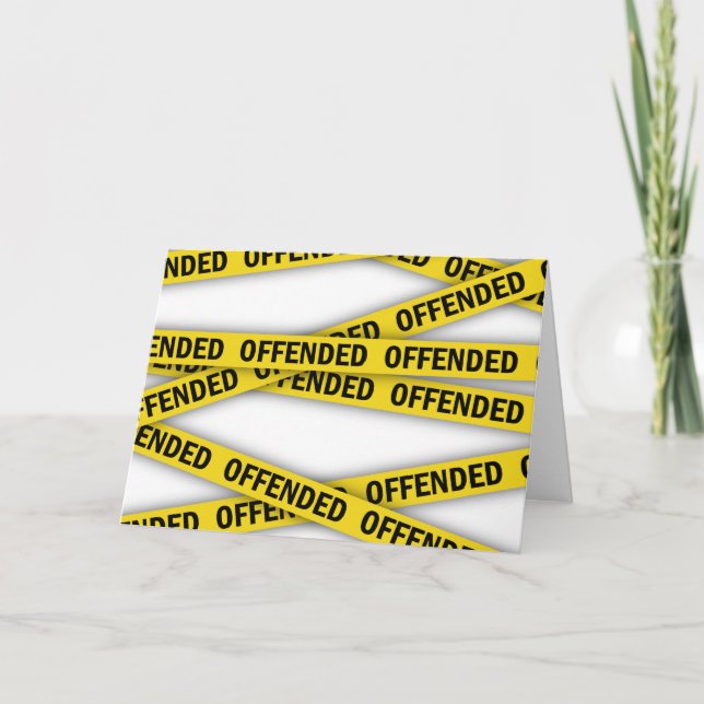 Ich bin beleidigt Polizei-Band nicht überqueren Dankeskarte (Vorderseite)