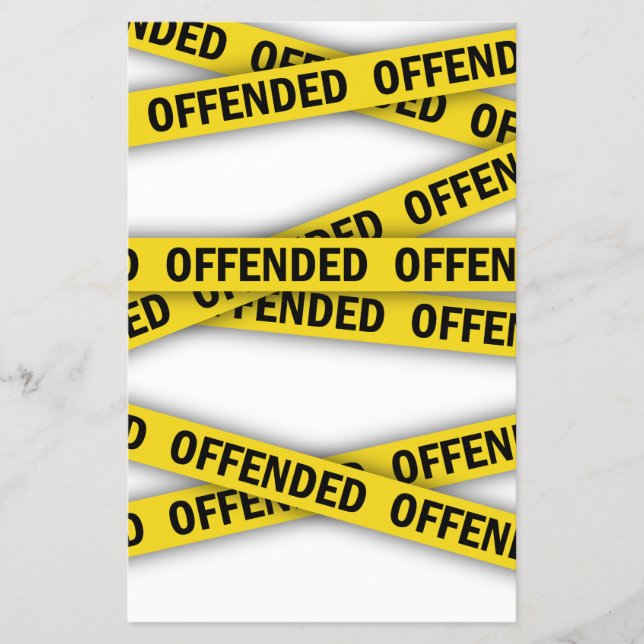 Ich bin beleidigt Polizei-Band nicht überqueren Flyer (Vorne)