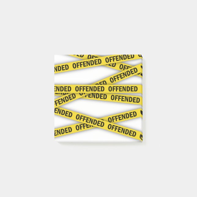 Ich bin beleidigt Polizei-Band nicht überqueren Post-it Klebezettel (Vorderseite)