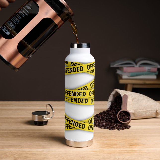 Ich bin beleidigt Polizei-Band nicht überqueren Trinkflasche (Kaffee)