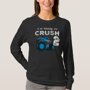 Ich bin bereit, 2 Monster Truck 2. Geburtstag B zu T-Shirt