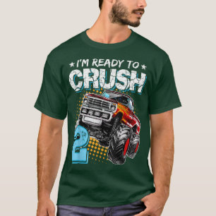 Ich bin bereit 2 Monster Truck 2. Geburtstag Gi zu T-Shirt