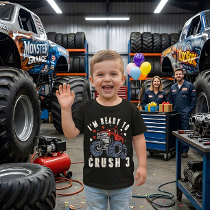 Ich bin bereit, 3 Monster Truck Geburtstag zu zers T-Shirt