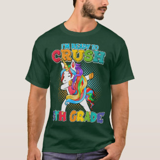 Ich bin bereit, 5. Grade Dabbing Unicorn Back T T-Shirt