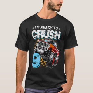 Ich bin bereit 9 Monster Truck 9. Geburtstag B zu T-Shirt