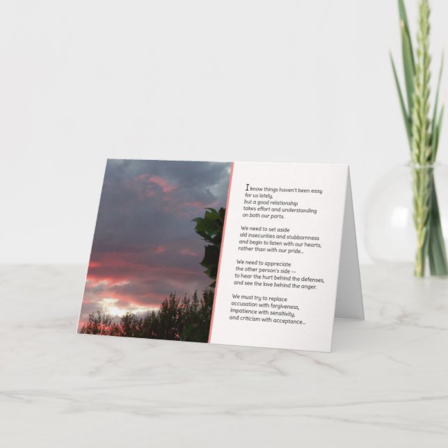 Ich bin bereit, daran zu arbeiten...Beziehungen Karte (Vorderseite)