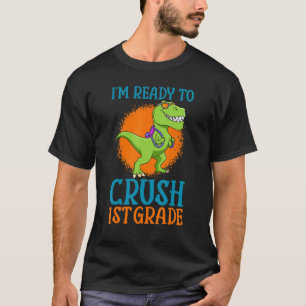 Ich bin bereit, das 1. Grade-Trex-Dinosaurier-Mons T-Shirt