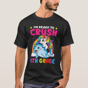 Ich bin bereit, das 4. Grade Funny Dabbing Unicorn T-Shirt