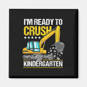 Ich bin bereit, das Baufahrzeug des Kindergartens Magnet