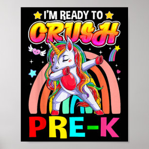 Ich bin bereit, das Pre-K-Dab-Einhorn wieder nach Poster
