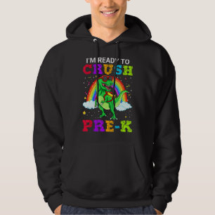 Ich bin bereit, das Pre-K School T Rex Dinosaur-T- Hoodie