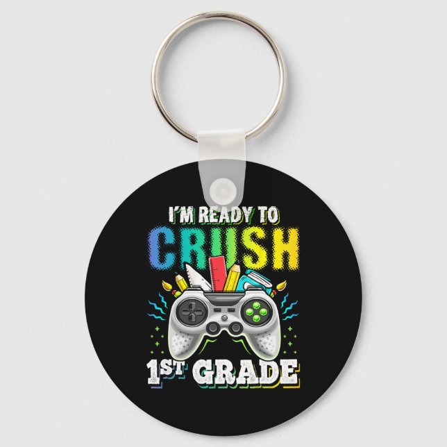 Ich bin bereit, das Video GA der ersten Klasse zu  Schlüsselanhänger (Vorderseite)