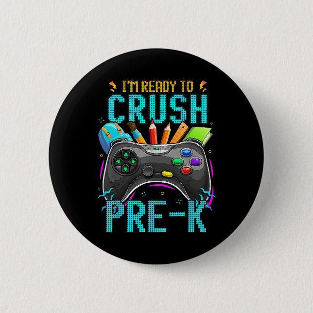 Ich bin bereit, das Video-Spiel "Pre-k CK to Schoo Button (Vorderseite)
