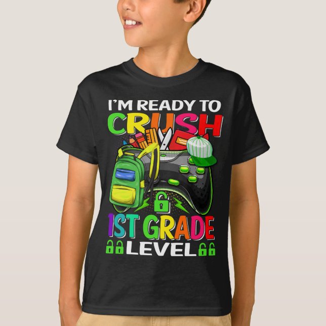 Ich bin bereit, den 1. Level-Gamer zu unterdrücken T-Shirt (Vorderseite)