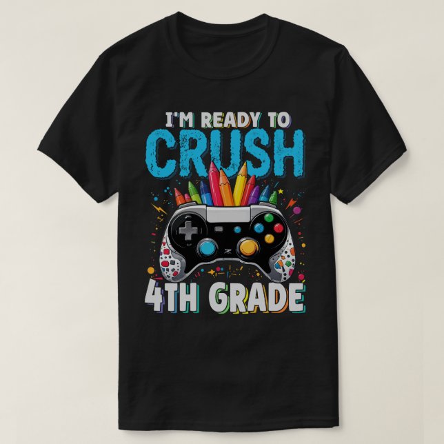 Ich bin bereit, den 4th Grade Gamer wieder in die  T-Shirt (Design vorne)