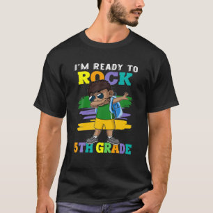Ich bin bereit, den 5. Klasse-Lehrer in schwarz zu T-Shirt