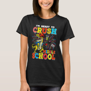 Ich bin bereit, den Dinosaurier der Mittelschule z T-Shirt