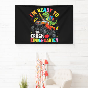 Ich bin bereit, den ersten Tag im Kindergarten zu Banner