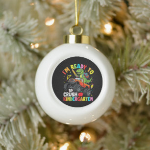 Ich bin bereit, den ersten Tag im Kindergarten zu Keramik Kugel-Ornament