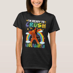 Ich bin bereit, den Kindergarten Afro-Einhorn Schw T-Shirt