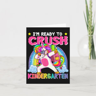 Ich bin bereit, den Kindergarten am ersten Tag zu Karte