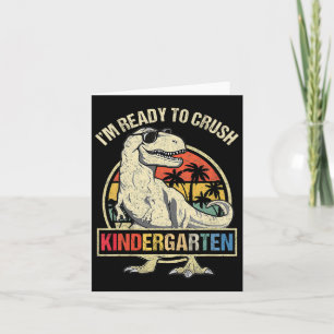 Ich bin bereit, den Kindergarten Dinosaurier Boys Karte