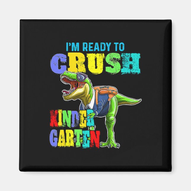 Ich bin bereit, den Kindergarten-Dinosaurier Byck  Magnet (Vorne)