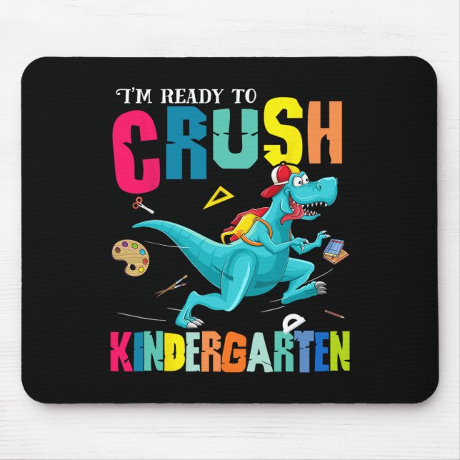 Ich bin bereit, den Kindergarten-Dinosaurier Byck  Mousepad (Vorne)