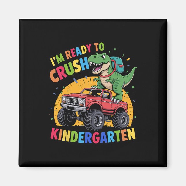 Ich bin bereit, den Kindergarten-Dinosaurier Ck zu Magnet (Vorne)