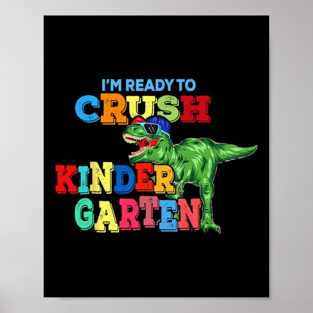 Ich bin bereit, den Kindergarten-Dinosaurier-Ck zu Poster (Vorne)