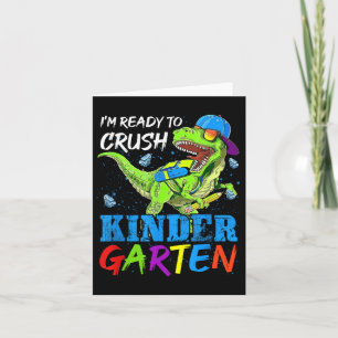 Ich bin bereit, den Kindergarten Dinosaurier-Kinde Karte