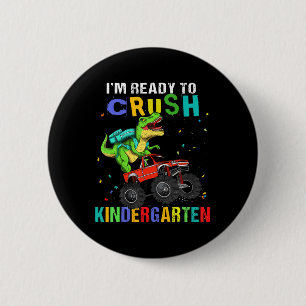 Ich bin bereit, den Kindergarten-Dinosaurier zu me Button