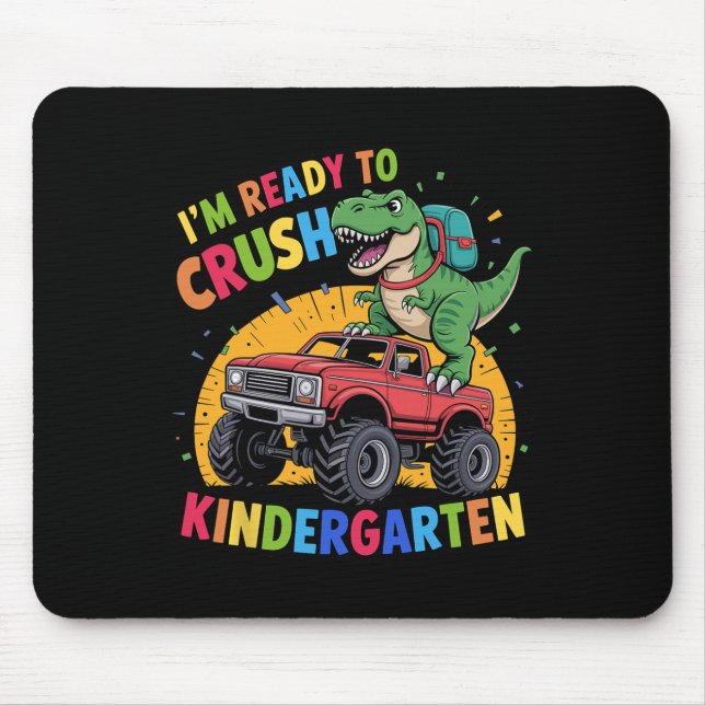Ich bin bereit, den Kindergarten-Dinosaurier zu me Mousepad (Vorne)