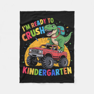 Ich bin bereit, den Kindergarten-Dinosaurier zu ze Fleecedecke