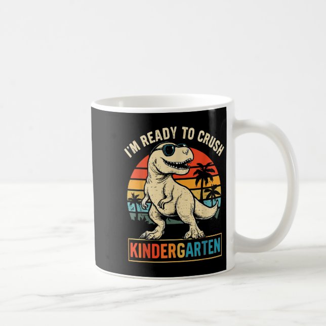 Ich bin bereit, den Kindergarten Dinosaurier zurüc Kaffeetasse (Rechts)