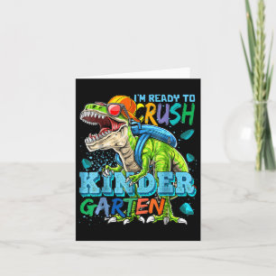 Ich bin bereit, den Kindergarten Dinosaurier zurüc Karte