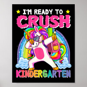 Ich bin bereit, den Kindergarten-Einhorn-Ersttag z Poster