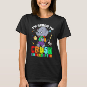 Ich bin bereit, den Kindergarten-Elefanten am erst T-Shirt