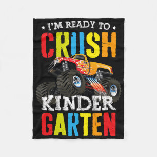 Ich bin bereit, den Kindergarten-Monstertruck zu z Fleecedecke